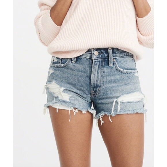 Abercrombie u0026 Fitch | Shorts | Abercrombie Harper Low Rise Shorts Denim  Distress | Poshmark